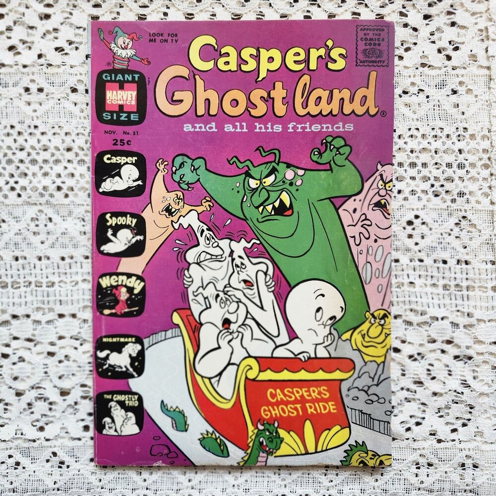 Casper's Ghostland 51 Harvey Comics Nov 1966 Giant Size Vintage Halloween Comic